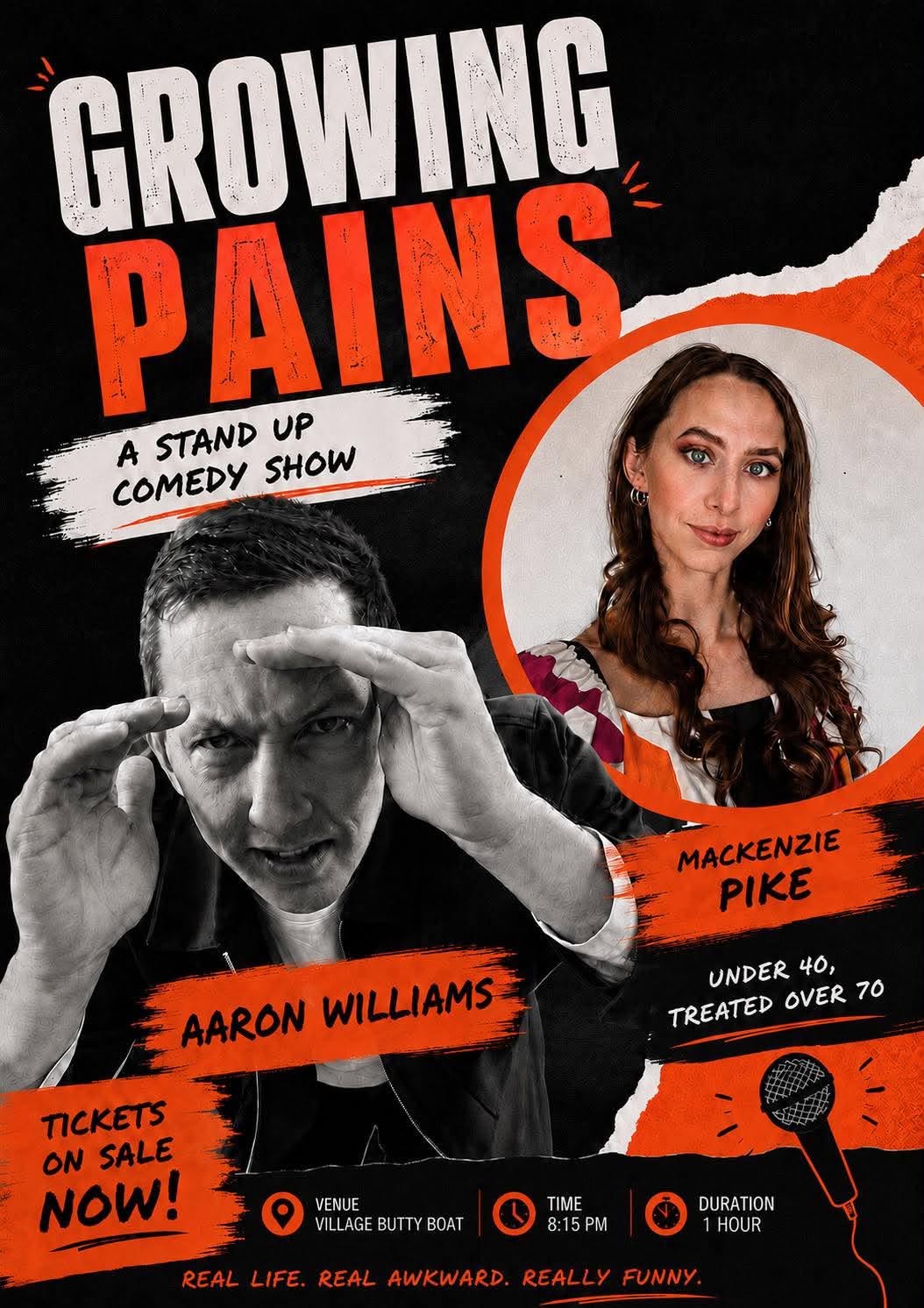 BANBURY COMEDY FESTIVAL 2026: AARON WILLIAMS & MACKENZIE PIKE - VILLAGE BUTTY - 8:15PM (1hr)